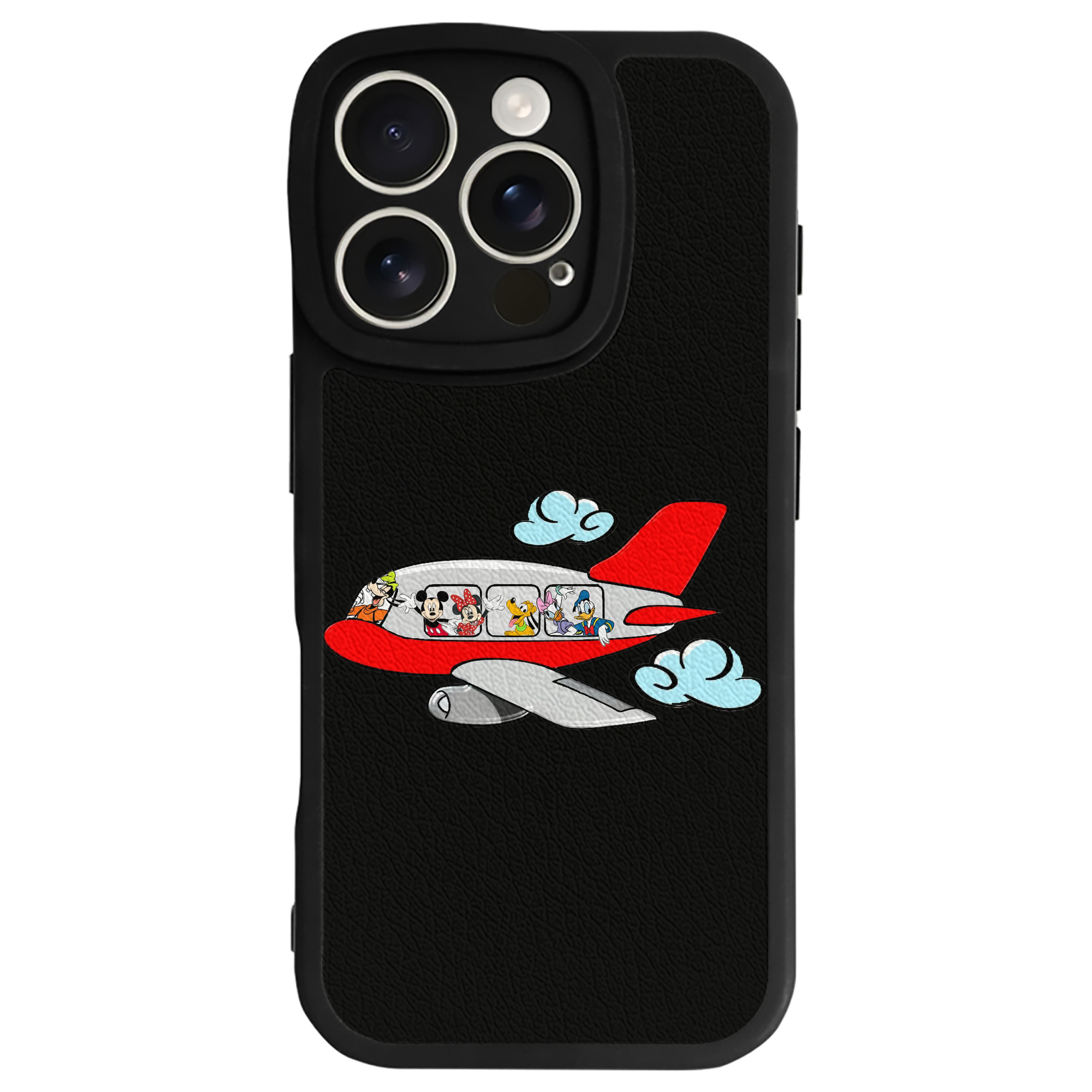 （画像用） ミッキーマウス Mickey Mouse 【iPhone 16シリーズ対応】シリコンスマホケース（レザー調） 材質：シリコン